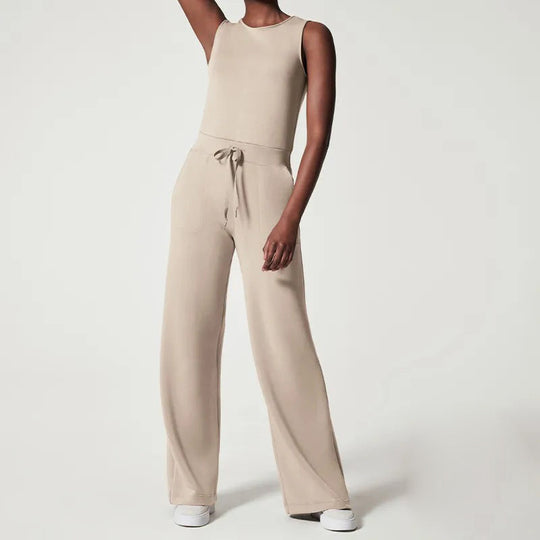 Variant image for Dam Jumpsuit Bekväm Polyester Lös Silhuett med Justerbart Bälte-6