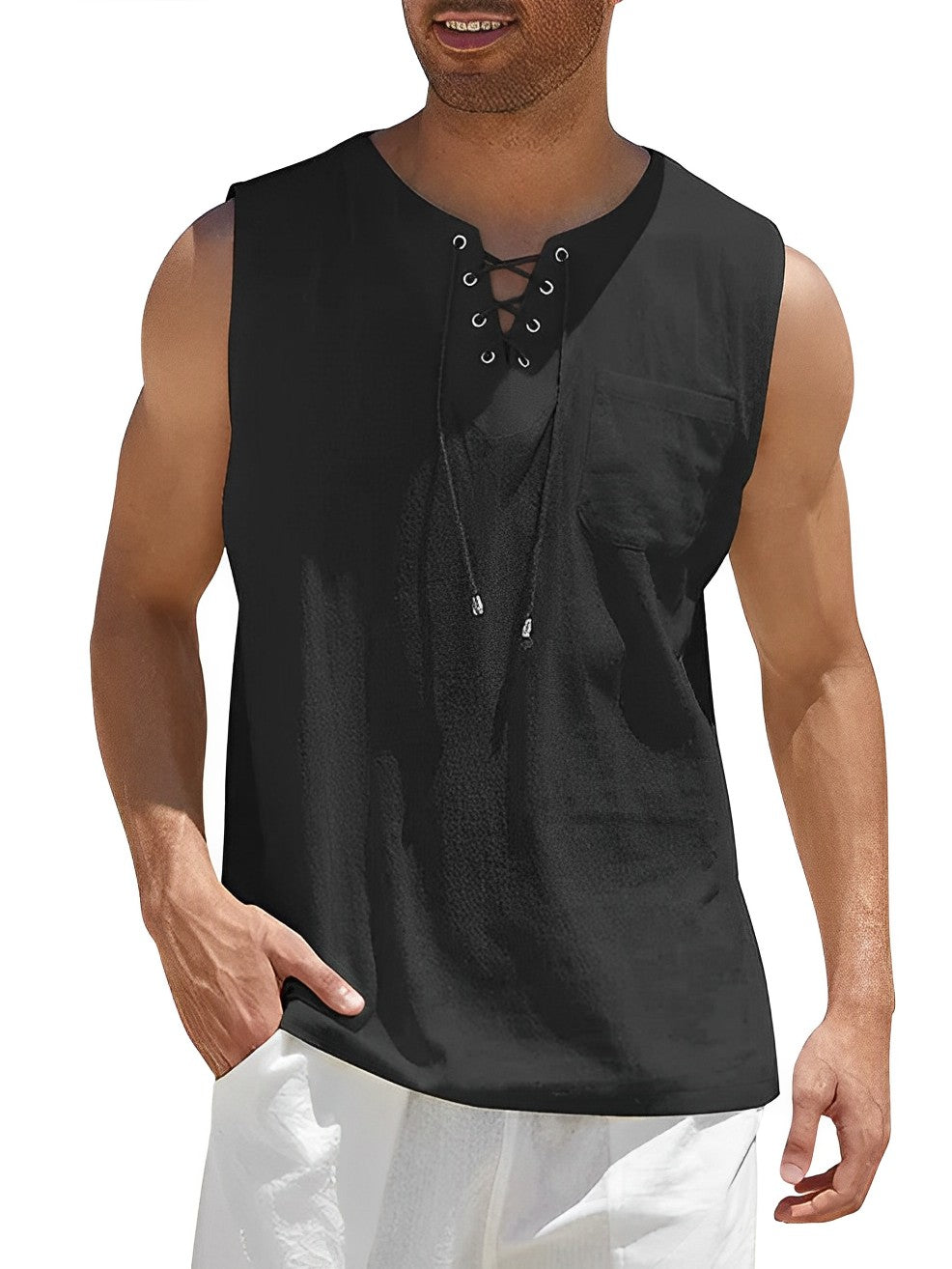 Heren Tanktop Casual Ademend Katoen 3