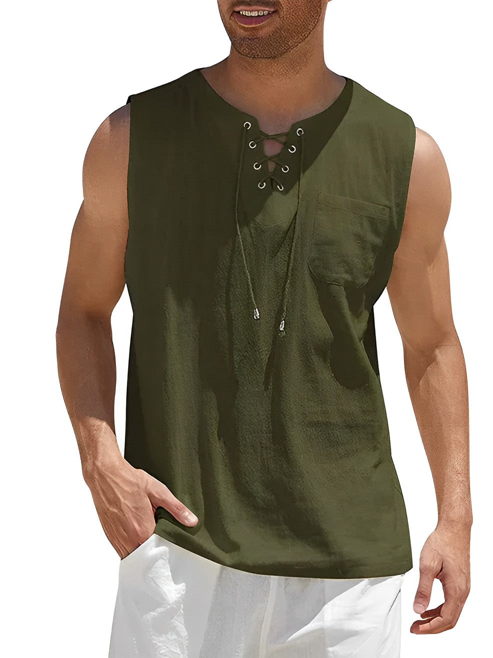 Heren Tanktop Casual Ademend Katoen 1