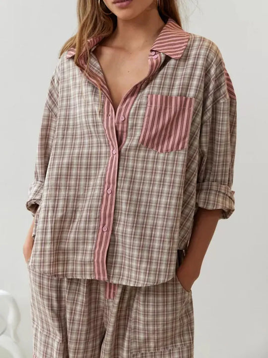 Dames Pyjama Fleece Comfortabel Warme Nachtkleding 5