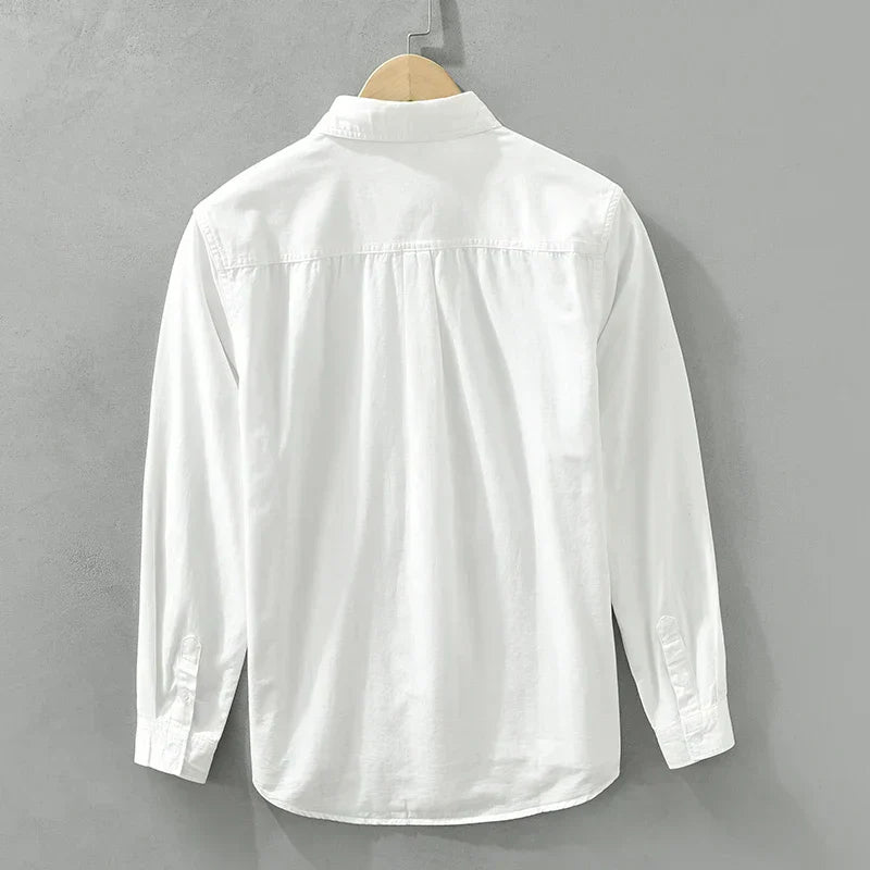 Heren Overhemd Patchwork Casual Katoen Comfortabele Pasvorm 3