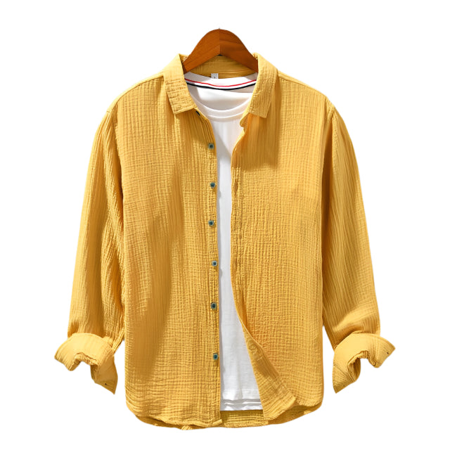 Heren Overhemd Casual Katoen Relaxed Fit Ademend Stof 1