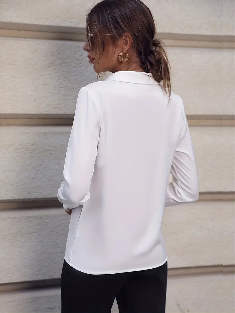 Dames Blouse Elegante Zakelijke Stijl Polyester 3