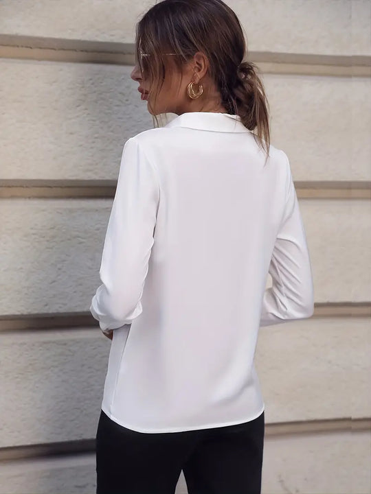 Dames Blouse Elegante Zakelijke Stijl Polyester 3