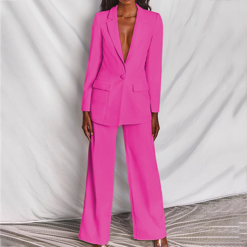 Variant image for Dames Blazer en Broek Set Chique Polyester Mix voor Formele Gelegenheden-6