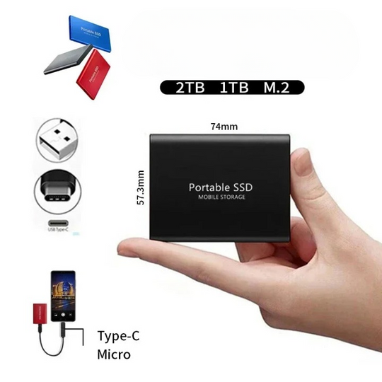 ポータブルSSDストレージ 外付け 高速 USB-C 1050MB/s