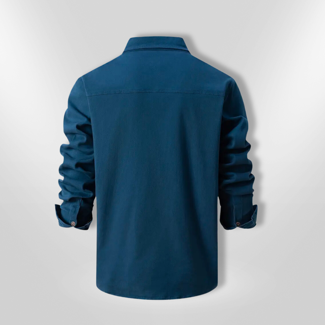 Chemise Homme Décontractée Tissu Résistant À Manches Longues 2