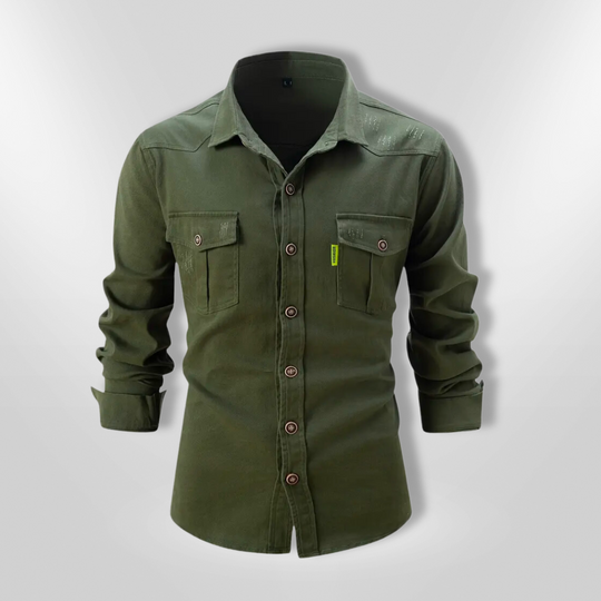 Chemise Homme Décontractée Tissu Résistant À Manches Longues 3