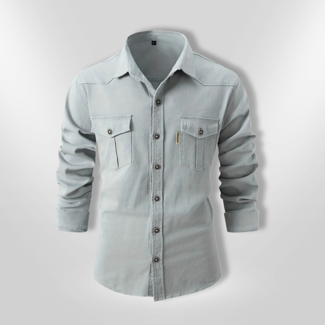 Chemise Homme Décontractée Tissu Résistant À Manches Longues 6