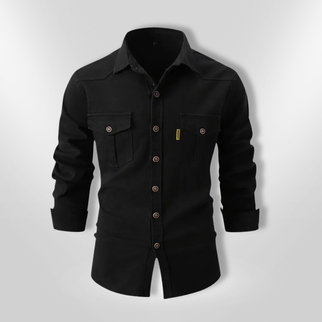 Chemise Homme Décontractée Tissu Résistant À Manches Longues 9