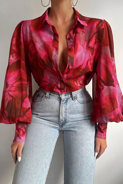 Dames Blouse Speelse Pasvorm Lichte Katoen 3