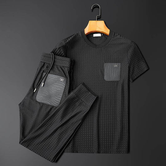 Heren Vrijetijdsset Comfortabel Polyester T-shirt en Broek 6
