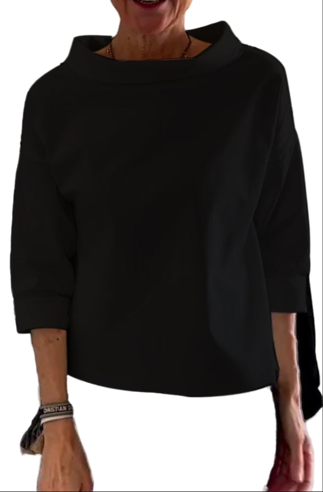 Dames Blouse Hoogwaardige Ademend Stof Tijdloos Design Met Hoge Kraag 0