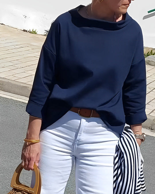 Dames Blouse Hoogwaardige Ademend Stof Tijdloos Design Met Hoge Kraag 6