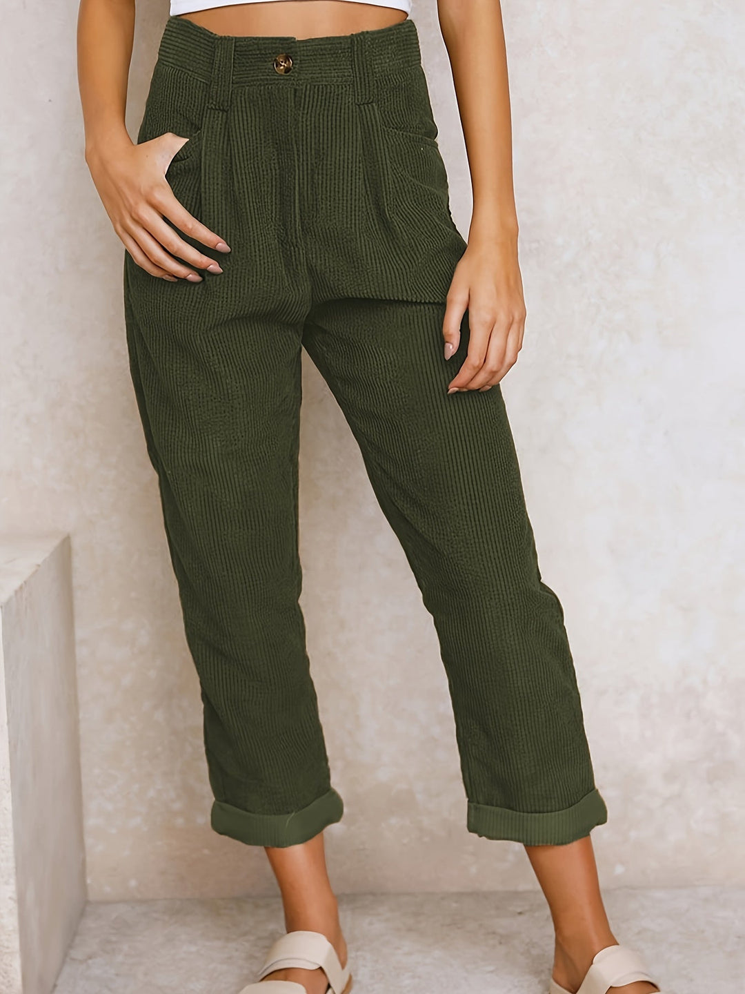 Dames Hoge Taille Broek Casual Comfort 5