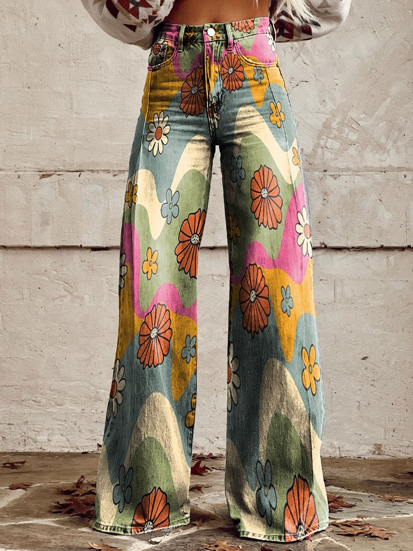 Dames Lange Denim Broek Casual Comfort 11