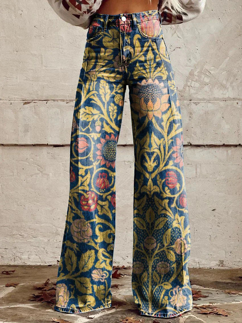 Dames Lange Denim Broek Casual Comfort 4