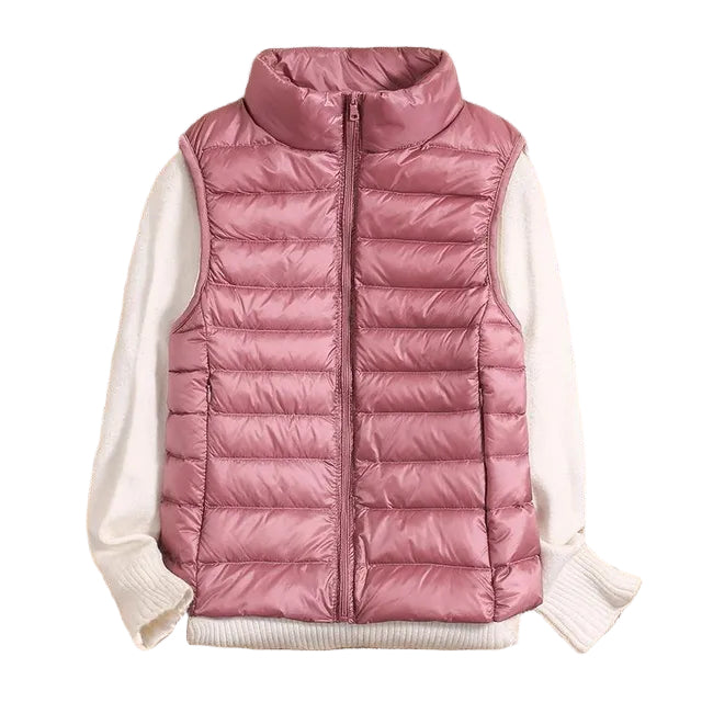 Dames Lichtgewicht Donsvest Casual Polyester 0