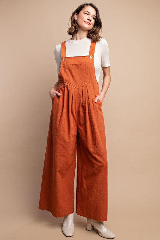 Dames Overall met Pintuck Detail en Zakken in Rust 1