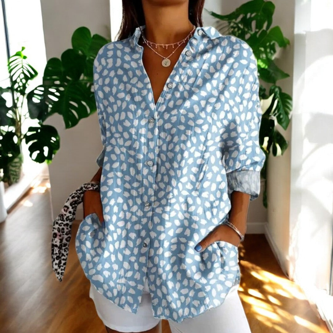 Dames Vintage Blouse Met Tijdloos Design en Ademend Materiaal 6