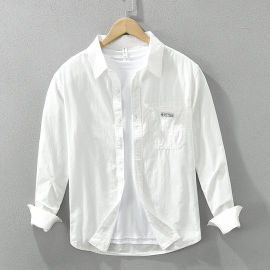 Heren Overhemd Casual 100% Katoen met Borstzak 5