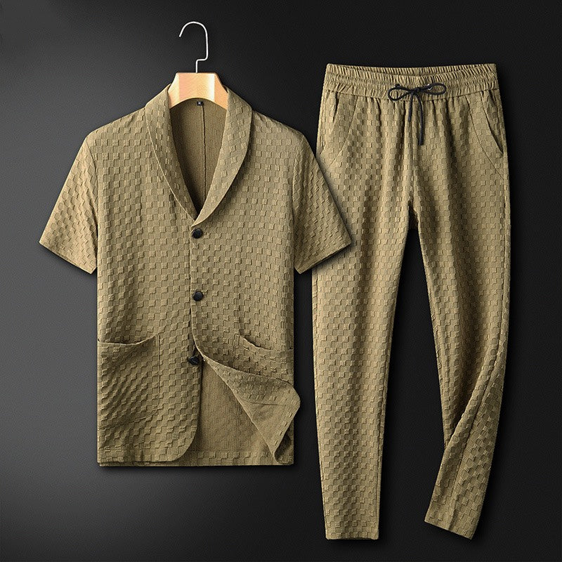 Heren Kostuum Tweedelig Modern Geometrisch Polyester 5