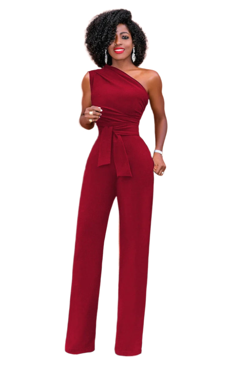 Dam Jumpsuit En-Axel Design Bredben Polyester och Bomull-1