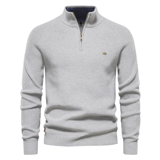 Heren Cardigan Zipper Casual Katoen Hoog Col 0