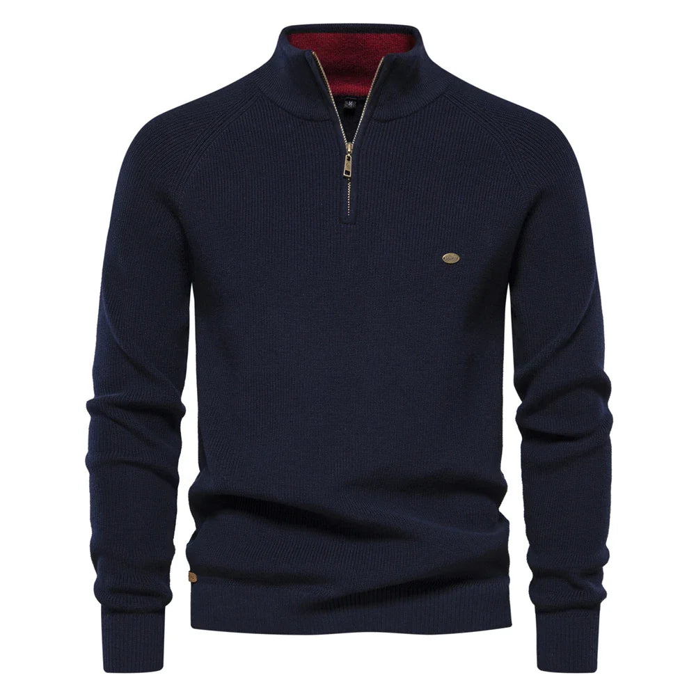 Heren Cardigan Zipper Casual Katoen Hoog Col 10