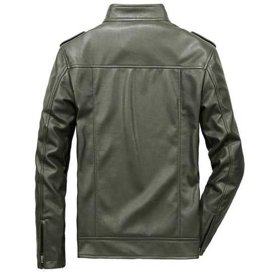 Heren Casual Outdoor Jacket met Staande Kraag en Meerdere Zakjes 3