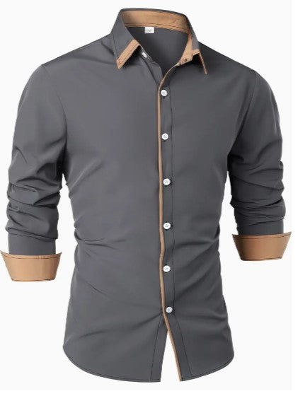 Heren Casual Overhemd met Lange Mouwen Ademend 3