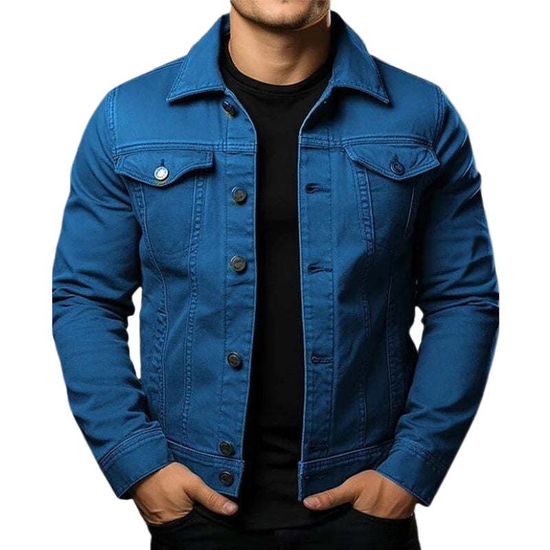 Heren Denimjacke Moderne Pasvorm Casual Style 1