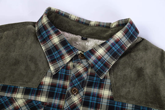 Heren Flanellen Jas Met Sportieve Plaid Ontwerp 4