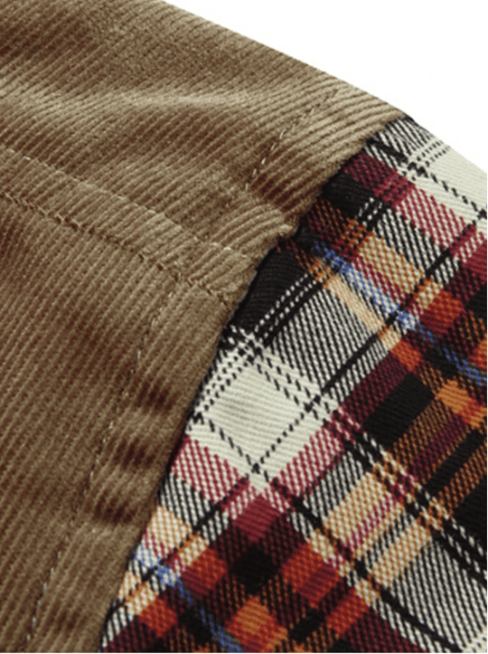 Heren Flanellen Jas Met Sportieve Plaid Ontwerp 7