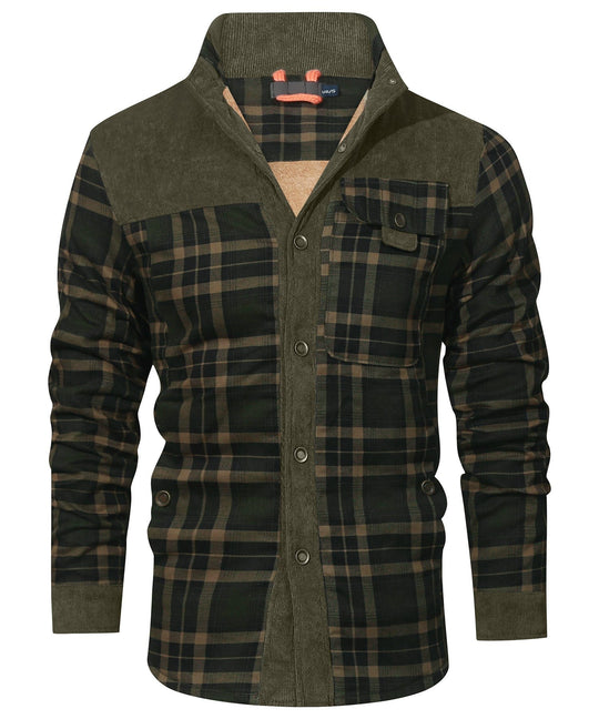 Heren Flanellen Jas met Klassiek Ruitpatroon en Fleece Voering 2