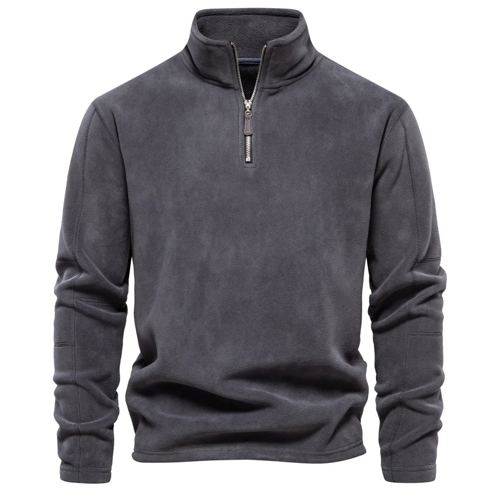 Heren Fleece Jacket Dikke Warme Pullover Met Rits 0