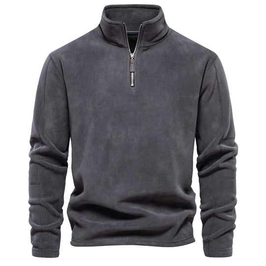 Heren Fleece Jacket Dikke Warme Pullover Met Rits 0