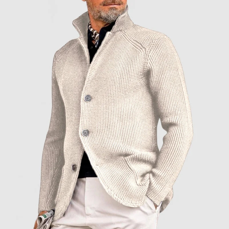 Heren Gebreide Cardigan Met Knopen 2