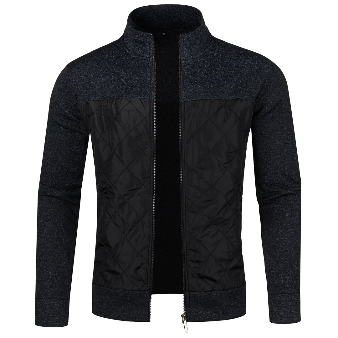 Heren Gebreide Casual Buitenjas met Opstaande Kraag 9