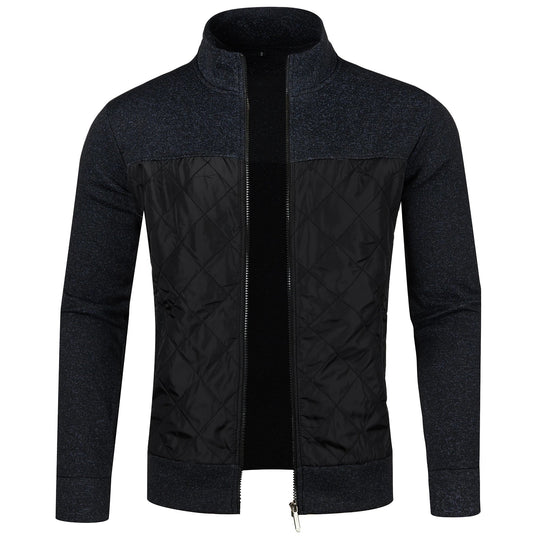Heren Gebreide Casual Buitenjas met Opstaande Kraag 9