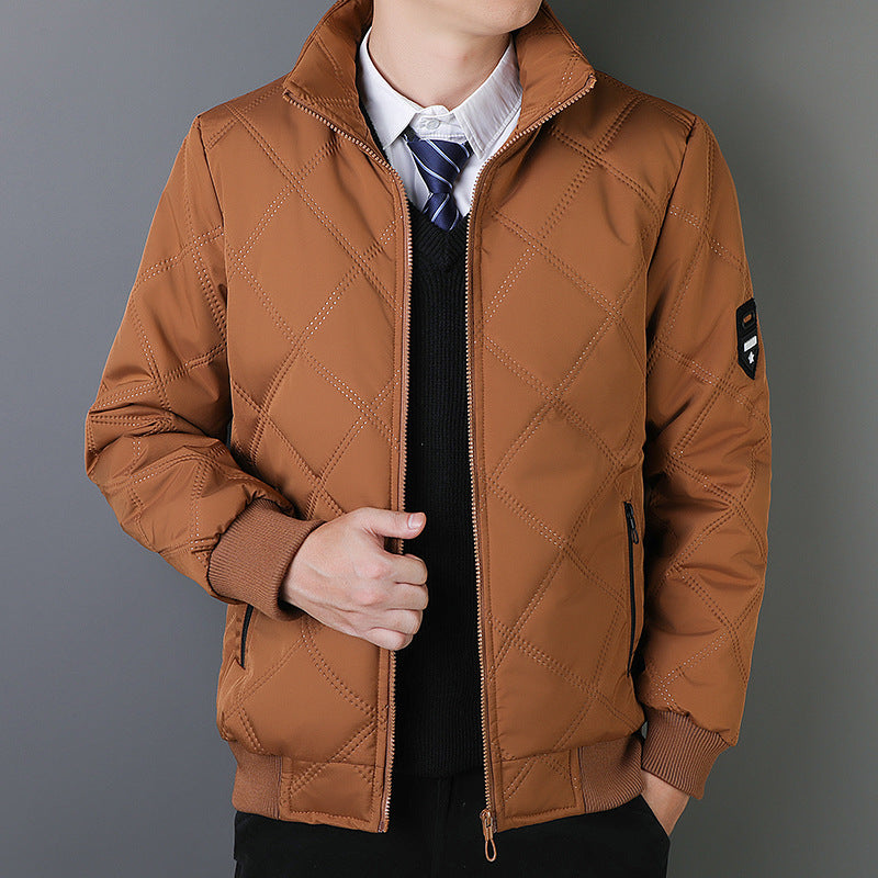 Heren Gequilt Jacket Regular Fit Met Staande Kraag 3