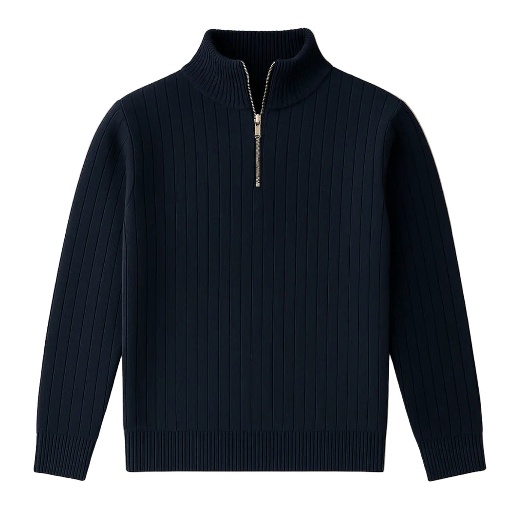 Heren Half Zip Gebreide Trui 0
