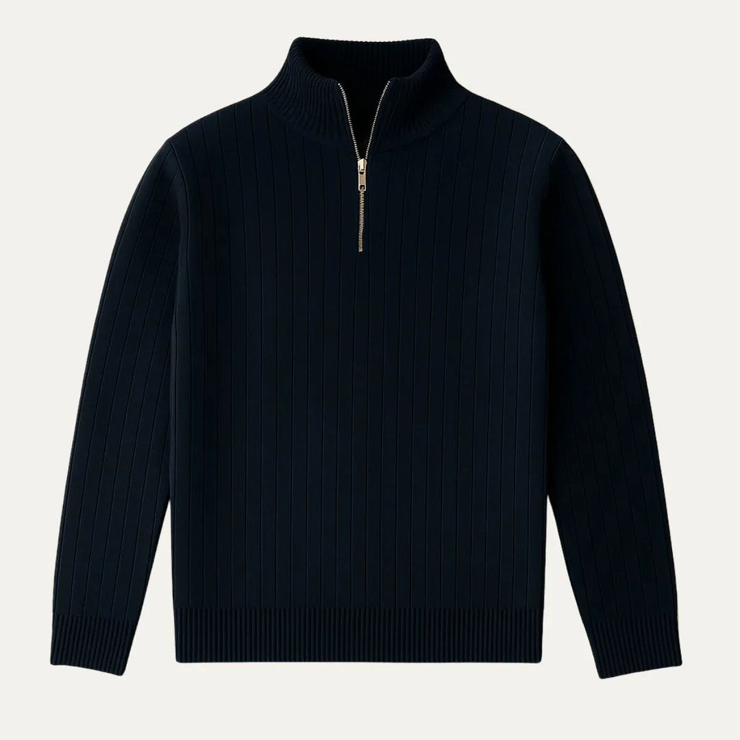 Heren Half Zip Gebreide Trui 3