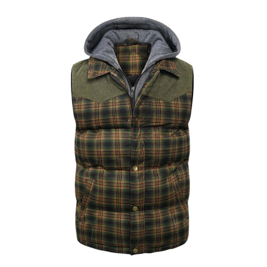 Heren Hooded Vest Voor Avonturen in Katoen en Polyester 0