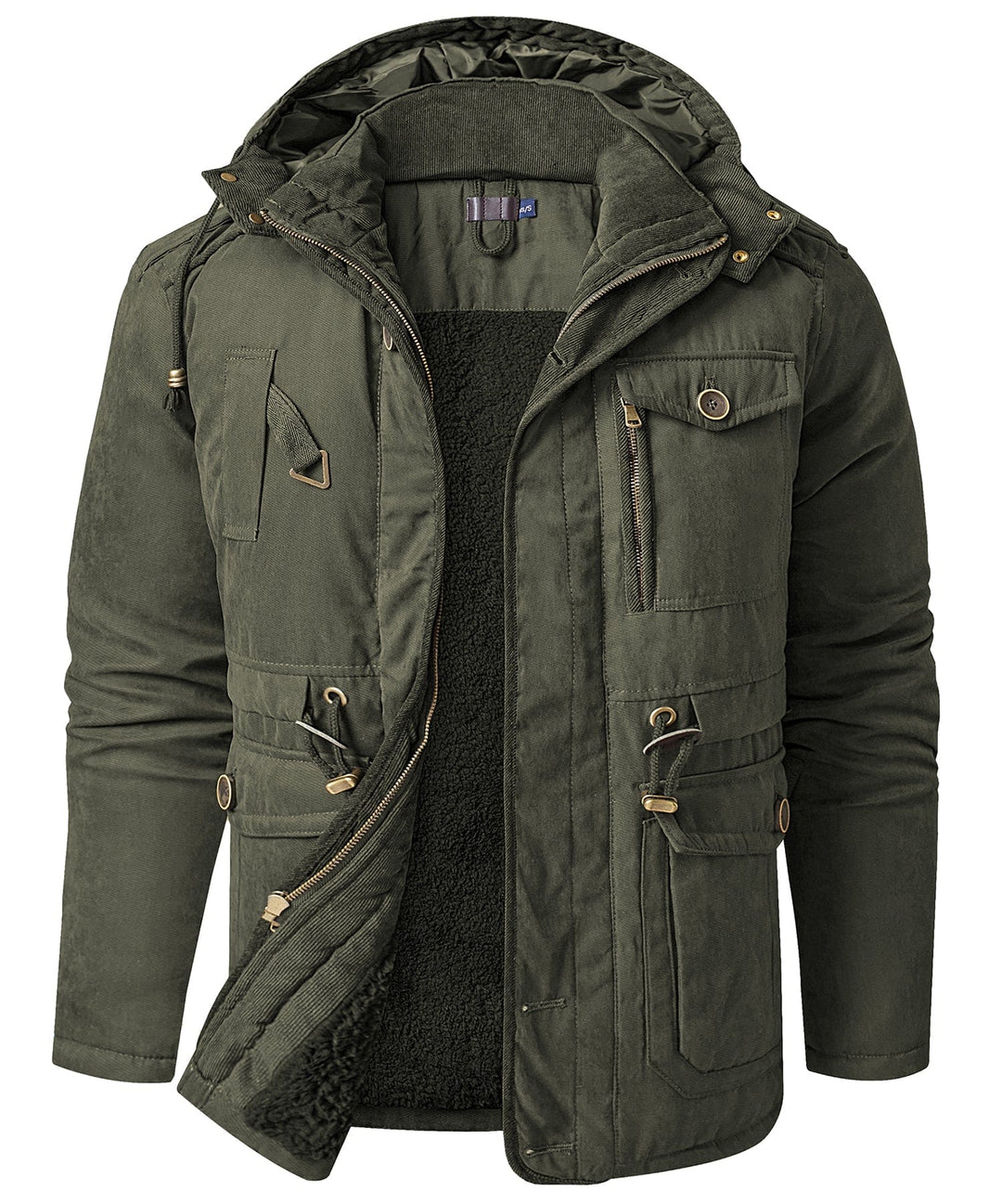 Heren Jas Winter Robuuste Buitenlaag Fleece Binnenvoering 11
