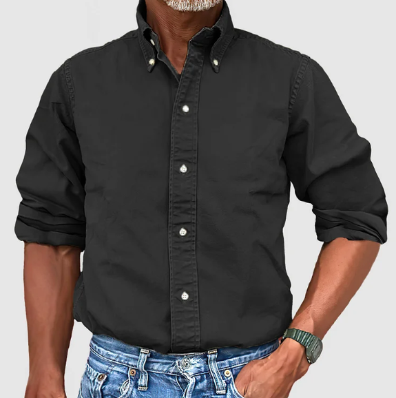 Heren Langarmhemd Casual Stijl Ademend 1