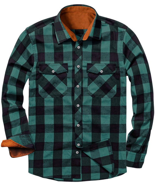 Heren Overhemd Klassiek Ruitpatroon Polyester en Rayon 2