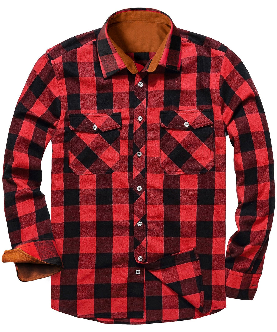 Heren Overhemd Klassiek Ruitpatroon Polyester en Rayon 3