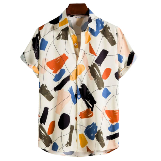 Heren Overhemd Met Schilderachtige Print Casual Katoen 0