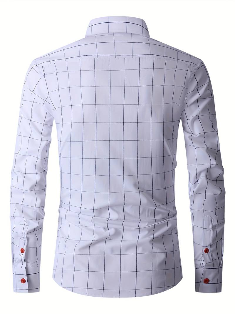 Heren Overhemd Moderne Snit Katoen-Polyester Mix 3